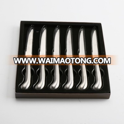 Stainless Steel Steak Knife Set of 6 pcs Tableware & Flatware Set Stainless Steel Kitchen Knife with Gift Box